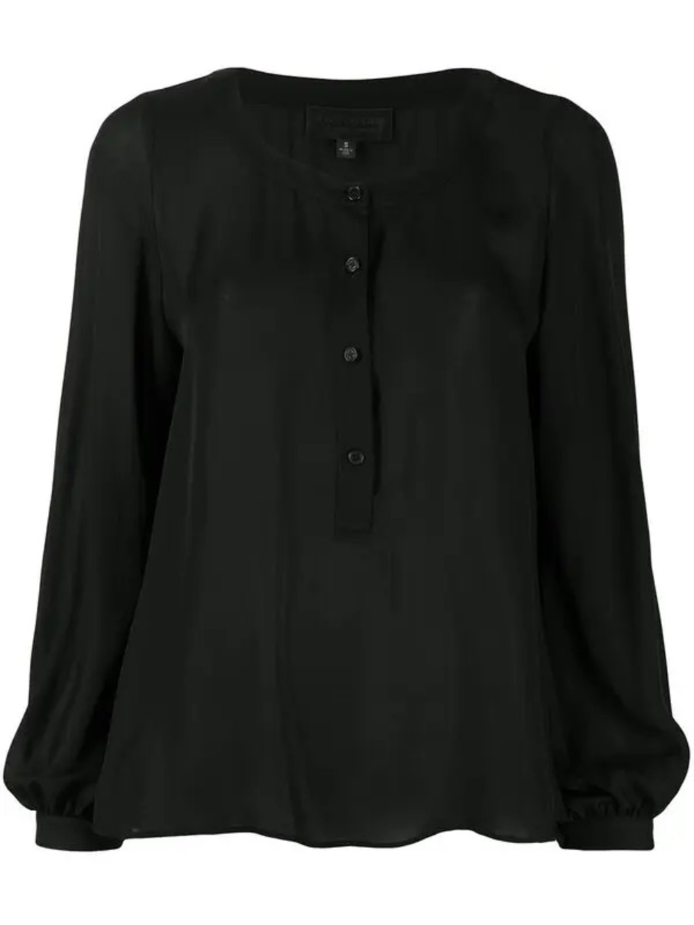 Nili Lotan sheer Kelly Top in black XS 100% Silk